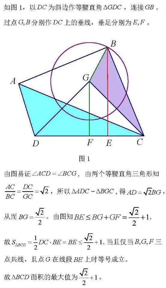 用几何变换再解衡水金卷三角形面积最大值问题 翰林学院